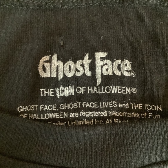 Bioworld Size M Black Scary Ghost Face Tee. - Picture 4 of 7